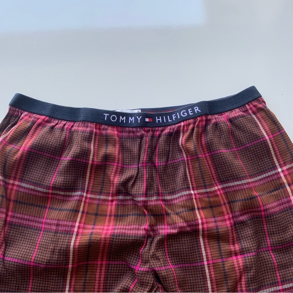 Tommy Hilfiger Original long sleeve flannel plaid pajama set in red Size XL - Picture 11 of 14